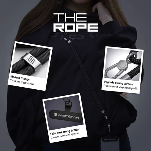 Ремешок для смартфона ArmorStandart Rope Titanium Onyx with Dark holder (ARM76098) фото 3