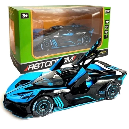 Машинка Автопром Bugatti Bolide металлическая синяя (2400): Тип Готовая модель