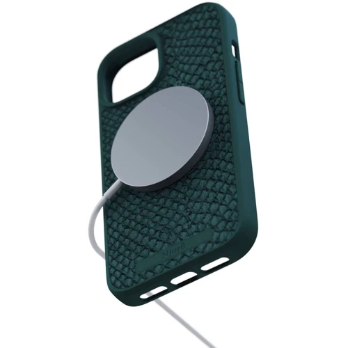 Чехол для iPhone Njord Salmon Leather MagSafe Case Dark Green (NA54SL02) for iPhone 15 Pro Max: Тип чехла накладка на заднюю часть