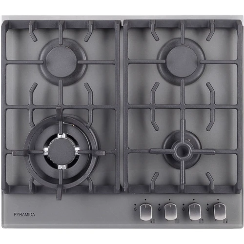 Варочная поверхность газовая Pyramida PFG 647 GRAY LUXE: Количество конфорок 4