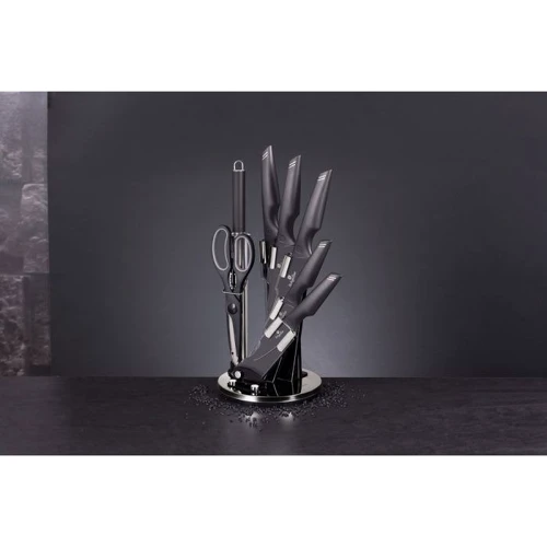 Набор кухонных ножей Berlinger Haus Metallic Line Carbon Pro Edition 8 предметов (BH 2586): Наименование Набор кухонных ножей 8 пр.