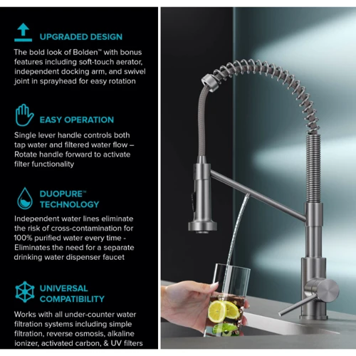 Змішувач для кухонного миття Kraus KFF-1610MB