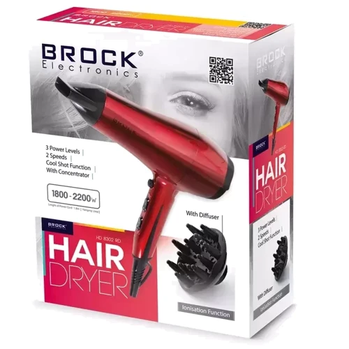 Фен BROCK HD 8302 RD: Тип Компактный
