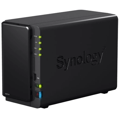 Сетевой накопитель (NAS) Synology DS214: Слоты для дисков 2 x 3,5" SATA(III) или 2 x 2,5" SATA/SSD