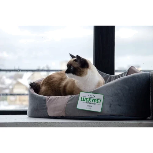 Лежак Lucky Pet Мишель №3 Серый 42x56x24 см (211084): Страна производитель Украина