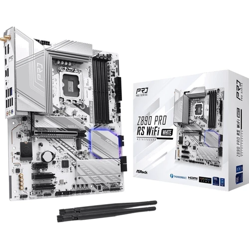 ASRock Z890 PRO RS WIFI WHITE: Оперативная память 4xDDR5 8666 МГц, до 256 ГБ