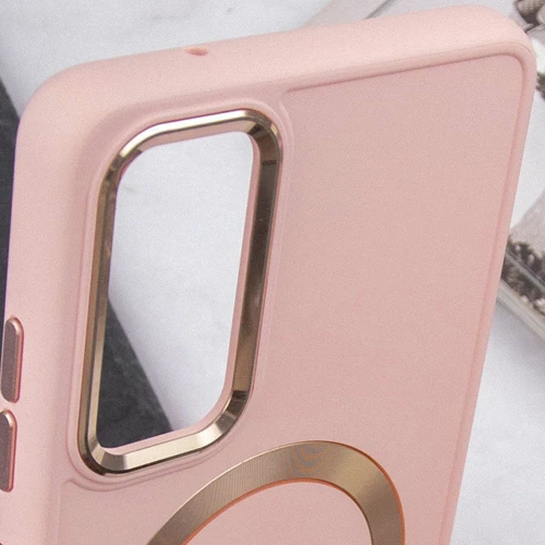 Чехол для телефонов TPU Case Bonbon Metal Style with MagSafe Light Pink for Samsung A256 Galaxy A25 5G: Цвет розовый
