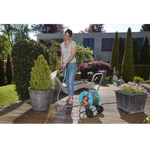 Тележка с катушкой для шланга Gardena AquaRoll S Set с комплектом для полива (18502-50)