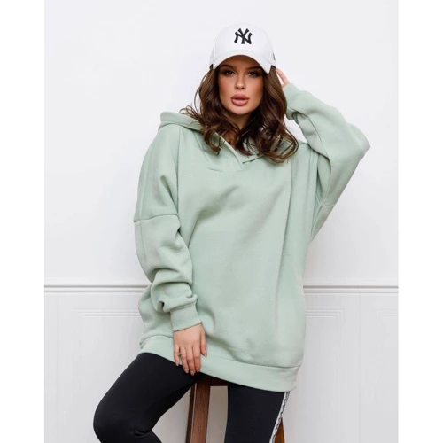 

Худи Issa Plus 12323 44 мятное с капюшоном