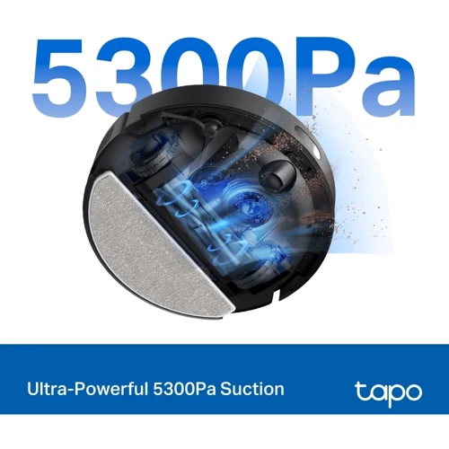 Робот-пилосос TP-Link Tapo RV30 Max Plus: Додатково Автоматическая подзарядка, Виртуальная стена, Станция самоочищения, Система фильтрации HEPA, Программирование уборок, Построение карты передвижения, Обнаружение препятствий, Камера навигации, Говорящи