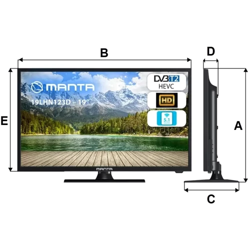 Телевизор Manta 19LHN123D: Оснащение Встроенный медиаплеер
