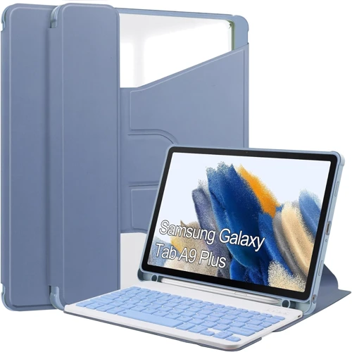 Аксесуар для планшетних ПК BeCover Case Rotatable Smart Keyboard Purple для Samsung Galaxy Tab A9 Plus SM-X210/SM-X215/SM-X216 (710334)