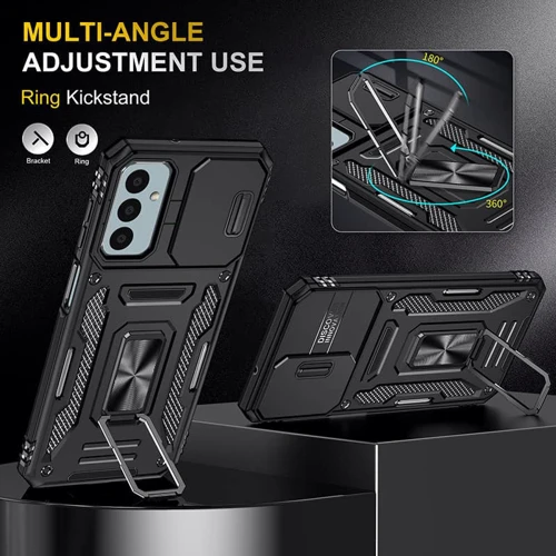 Аксессуар для смартфона Mobile Case Camshield Army Ring Black for Samsung A155 Galaxy A15 4G / A15 5G: Тип накладка на заднюю часть