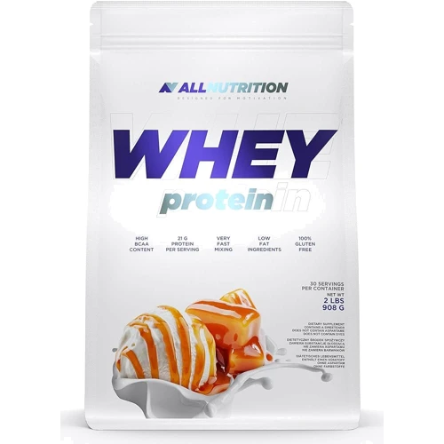 Протеин All Nutrition Whey Protein 908 g /27 servings/ Caramel Ice Cream