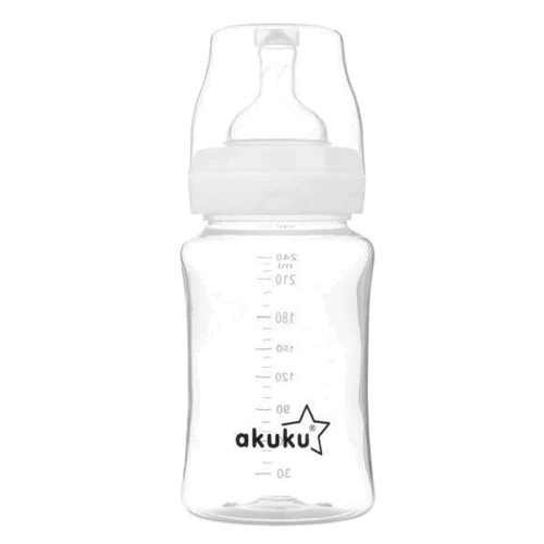 Бутылочка пластиковая Akuku для кормления 240 мл (A0107)