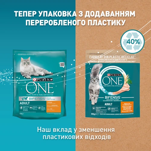 Сухой корм Purina ONE для взрослых кошек с курицей 8x800 г (12462664): Вес упаковки 6.4 кг