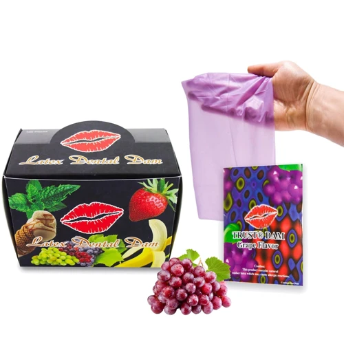 Набор латексных салфеток Trust Latex Dental Dams Grape 100 шт