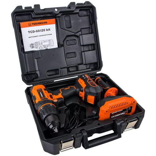 Шуруповерт Tekhmann TCD-60 / i20 kit (848394): Кількість швидкостей роботи 2