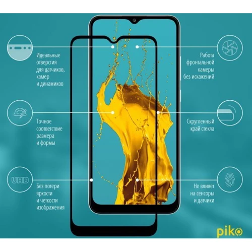 Аксесуар для смартфона Piko Tempered Glass Full Glue Black for Samsung A022 Galaxy A02
