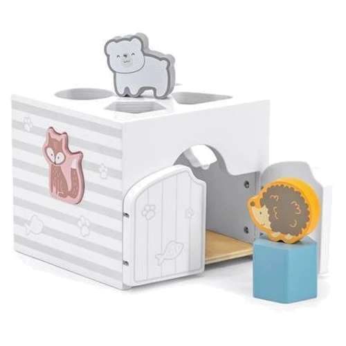 Деревянный сортер с погремушками Viga Toys PolarB Домик для зверят (44052)