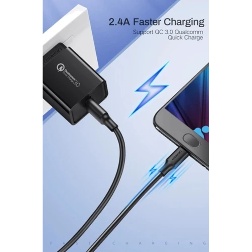 Кабель Ugreen USB Cable to microUSB 1.5m Black (60137) фото 3