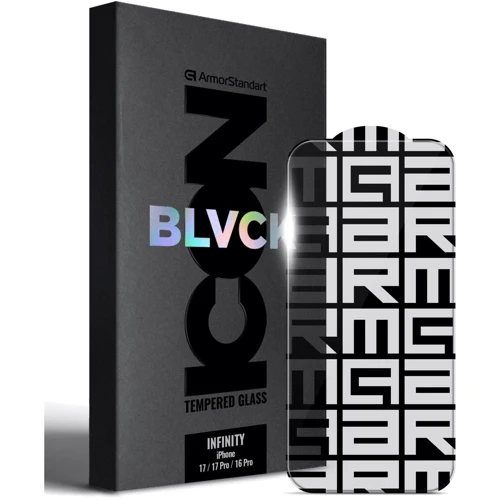 Защитное стекло для iPhone ArmorStandart Infinity Black Icon 2.75D Clear for iPhone 17 / 17 Pro / 16 Pro (ARM86416)