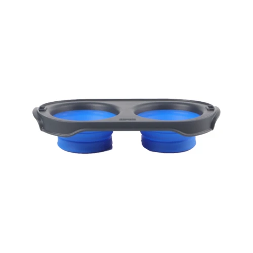 Двойная миска Dexas Collapsible Pet Feeder складная большая 1200 мл синяя (dx30660)
