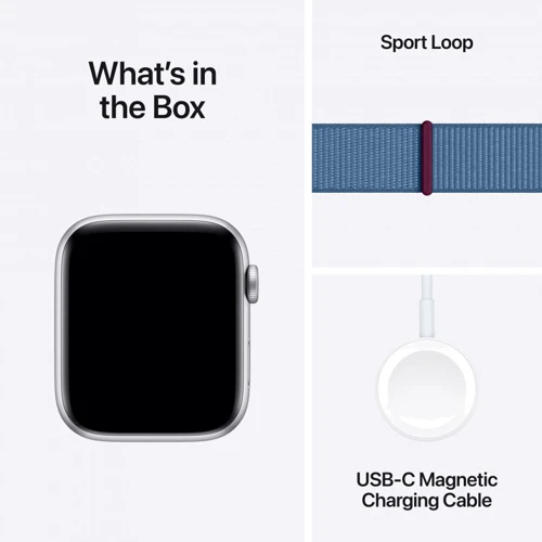 Apple Watch SE 2 2023 44mm GPS Silver Aluminum Case with Winter Blue Sport Loop (MREF3) UA фото 8