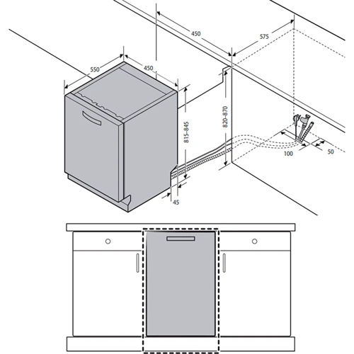 Вбудовувана посудомийна машина Samsung DW50R4050BB/WT фото 10