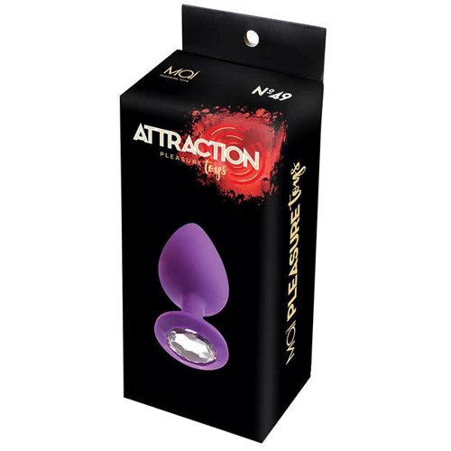 Анальная пробка с кристаллом MAI Attraction Toys №49 Purple L