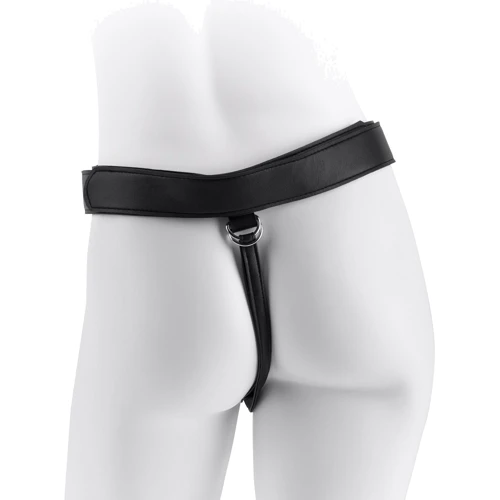 Страпон с двойным фаллоимитатором Pipdream Harness 7 Two Cocks One Hole, 17,8х4,5 см
