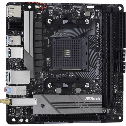 ASRock B550M-ITX/ac: Оперативная память 2xDDR4 4733 МГц, до 64 ГБ