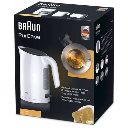 Электрочайник Braun WK 3100 WH: Объем, л 1,7 л