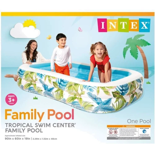 Басейн Intex сімейний надувний Тропіки 229х152х48 см (57177) фото 4