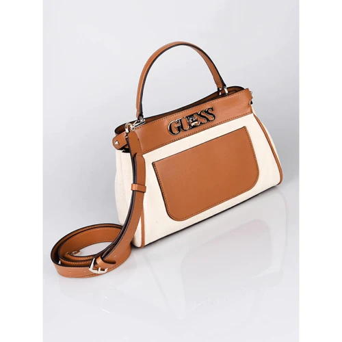 Женская сумка тоут Guess Uptown Chic Turnlock Satchel коньячная (HWHG7301050-COG): Пол Женский