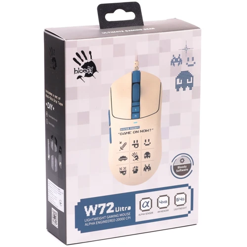 Мишка Bloody W72 Ultra Pixels Blue: Вага 62 г