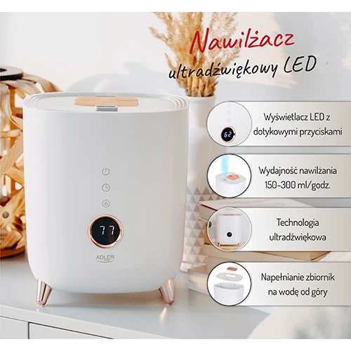 Увлажнитель воздуха Adler AD 7972 white 3 in 1 фото 12