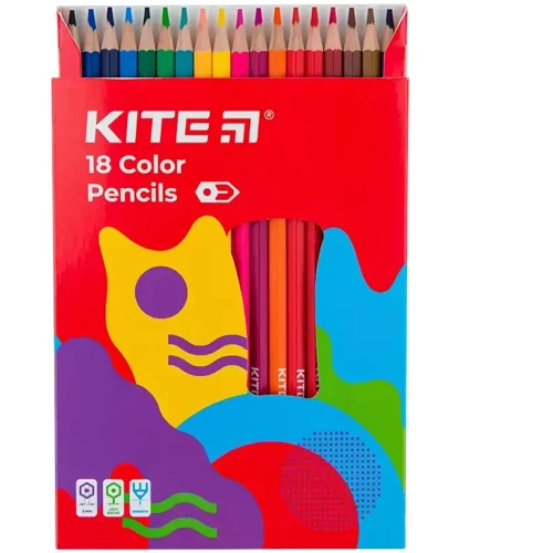 Олівці кольорові Kite Fantasy 18 кольорів (K22-052-2): Ліцензія Kite Fantasy