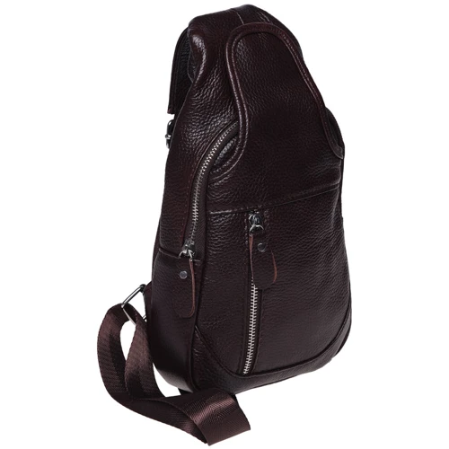 Чоловіча сумка-слінг Borsa Leather коричнева (K1321-brown)