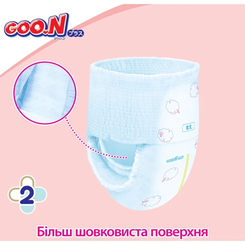 Трусики-підгузки Goo.N Plus для дітей 12-20 кг (розмір XL, унісекс, 38 шт.): Тип Подгузники-трусики