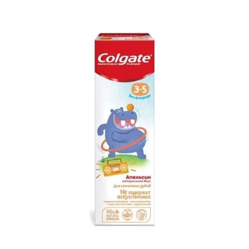 Colgate Зубная паста детская без фторида от 3 до 5 лет со вкусом апельсина 60 мл фото 8