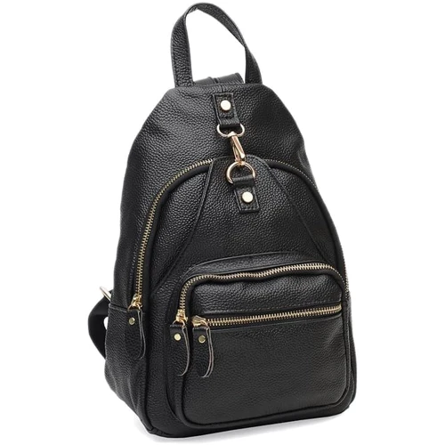 Женский рюкзак Borsa Leather черный (K1162-black)