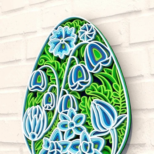 Деревянная картина-раскраска Wortex Woods Цветочное пасхальное яйцо 3 30x40 (3DP30018)