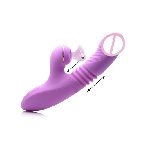 Вибратор-кролик Inmi Shegasm Pro-Thrust Thrusting Suction Rabbit с вакуумным стимулятором клитора