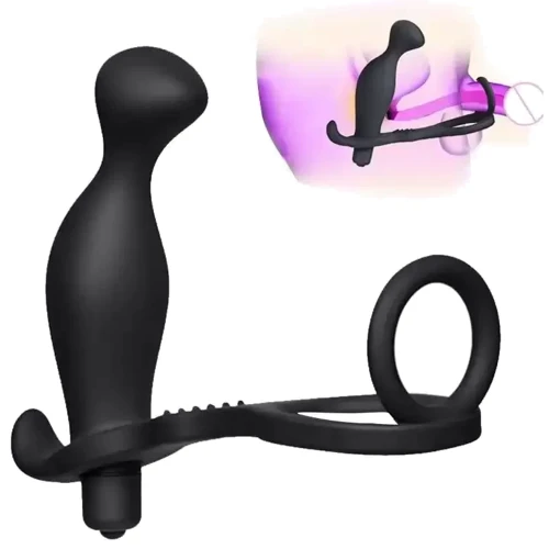 Эрекционное кольцо с вибро массажером простаты XESE PM-07-10 ( 10 режимов вибрации )