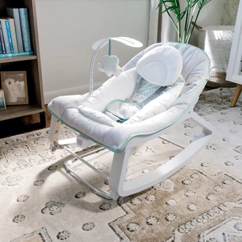 Кресло-шезлонг Ingenuity Keep Cozy 3 в 1 (12428): Дополнительные удобства дуга с игрушками, Вибрация, Съемный чехол