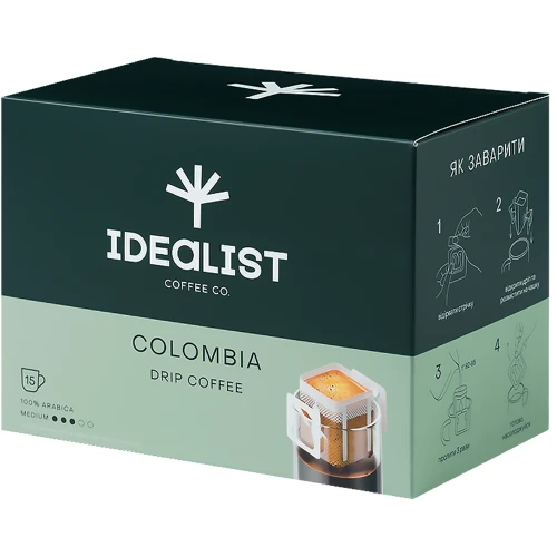 Дрип-кофе IDEALIST COFFEE Co Колумбия 15 шт