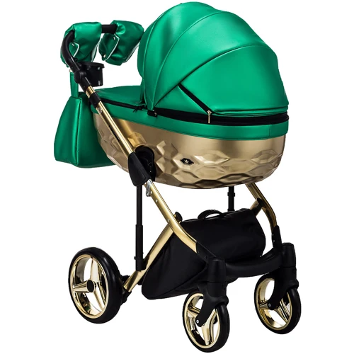 Коляска 2 в 1 Adamex Chantal Star Polar (Gold) шкіра 100% Star 120 (624716): Можливість встановлення люльки є