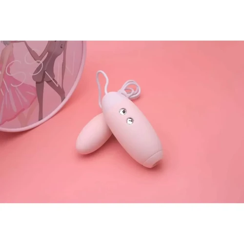 Вакуумный стимулятор с виброяйцом 2-в-1 KisToy Miss VV Pink