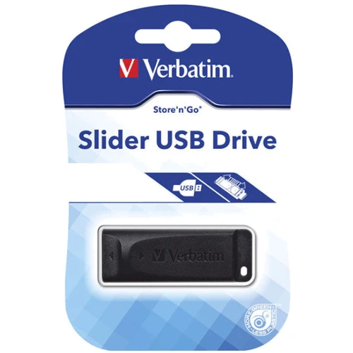 USB-флешка Verbatim 32GB Slider USB 2.0 Black (98697): Максимальная скорость записи, МБ/с 4